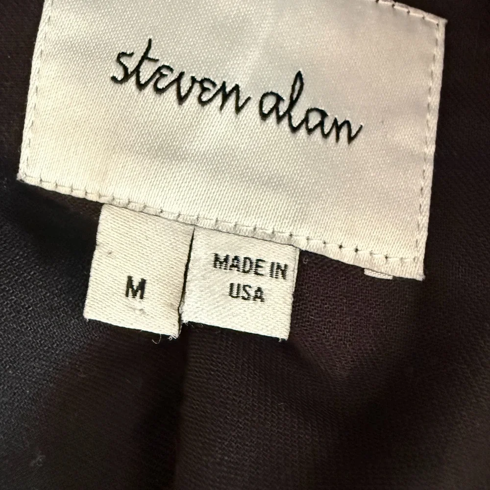Steven Alan Pants Mens Medium Gray Drawstring Casual Preppy Cotton USA